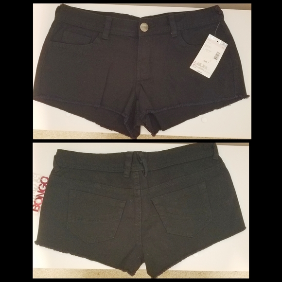 Bongo Black Jean Shorts Sz 7 NWT - Picture 1 of 2